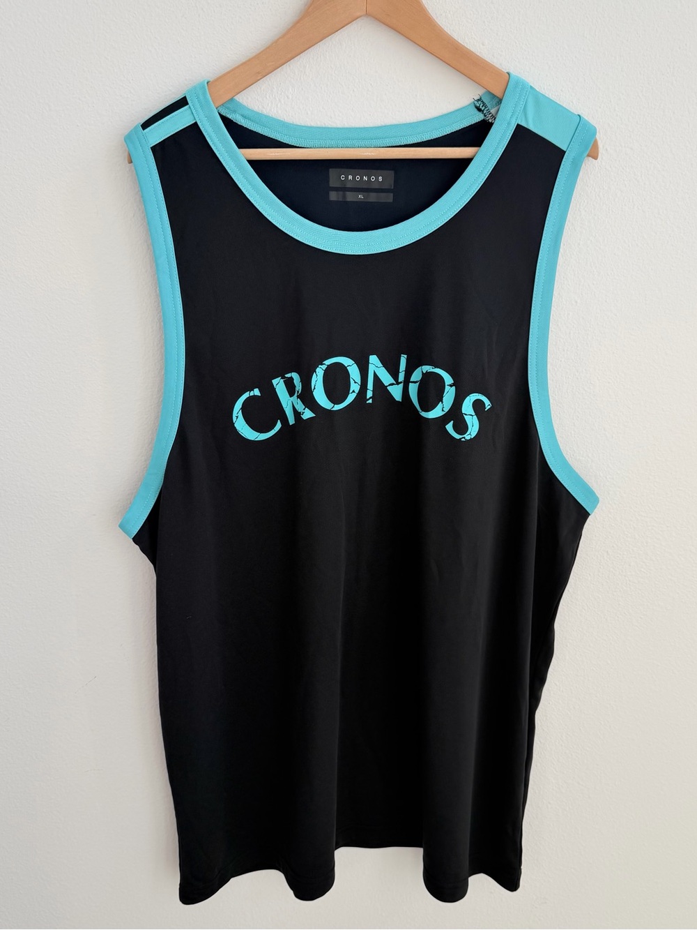 CRONOS Japan Black Turquoise Sleeveless Training Tank Top XL NWT